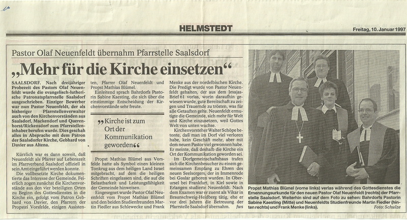 1997 Pastor Neuenfedt ernanntneu