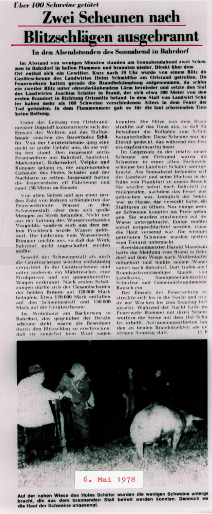 1978 Feuerwehr Chronik Schafer 2012 neu