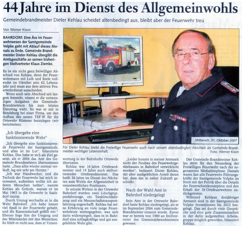 2007 Feuerwehr Chronik Schafer  10 2024