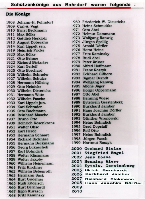 1900 oder Schutzenkonigeneu