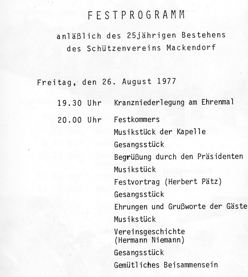 Mackendorf Schtzenverein Chronik 1977006